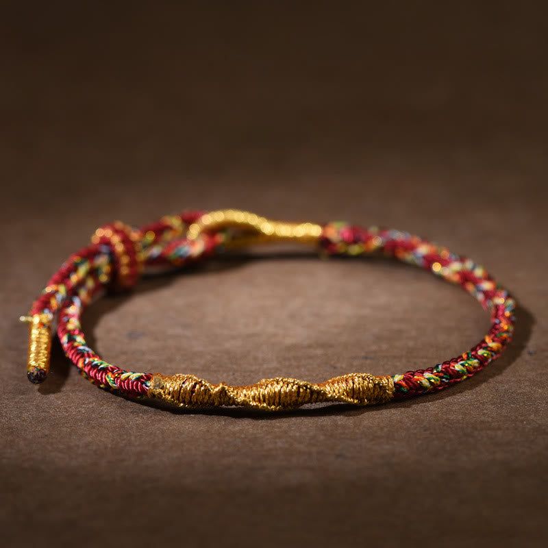 Handmade Chinese Zodiac Natal mystic zen Luck Strength Braided Rope Bracelet