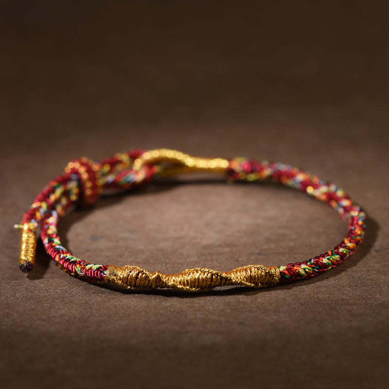 Handmade Chinese Zodiac Natal mystic zen Luck Strength Braided Rope Bracelet