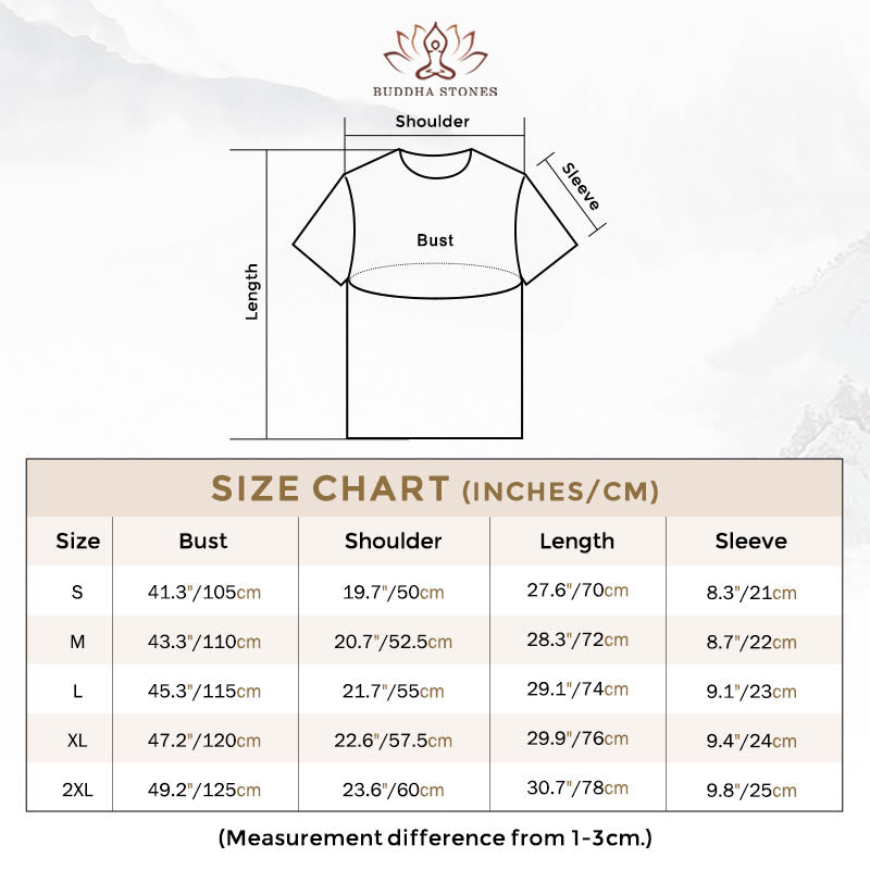 Gray Formless mystic zen Pattern Cotton Tee T-shirt