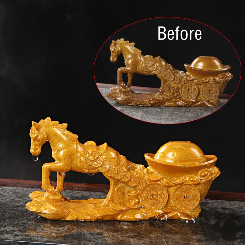 Year Of The Dragon Color Changing Resin Horse Luck Tea Pet Home Figurine Decoration (Extra 35% Off | USE CODE: FS35)