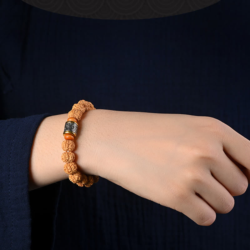 Tibet Rudraksha Bodhi Seed Wealth Auspiciousness Bracelet