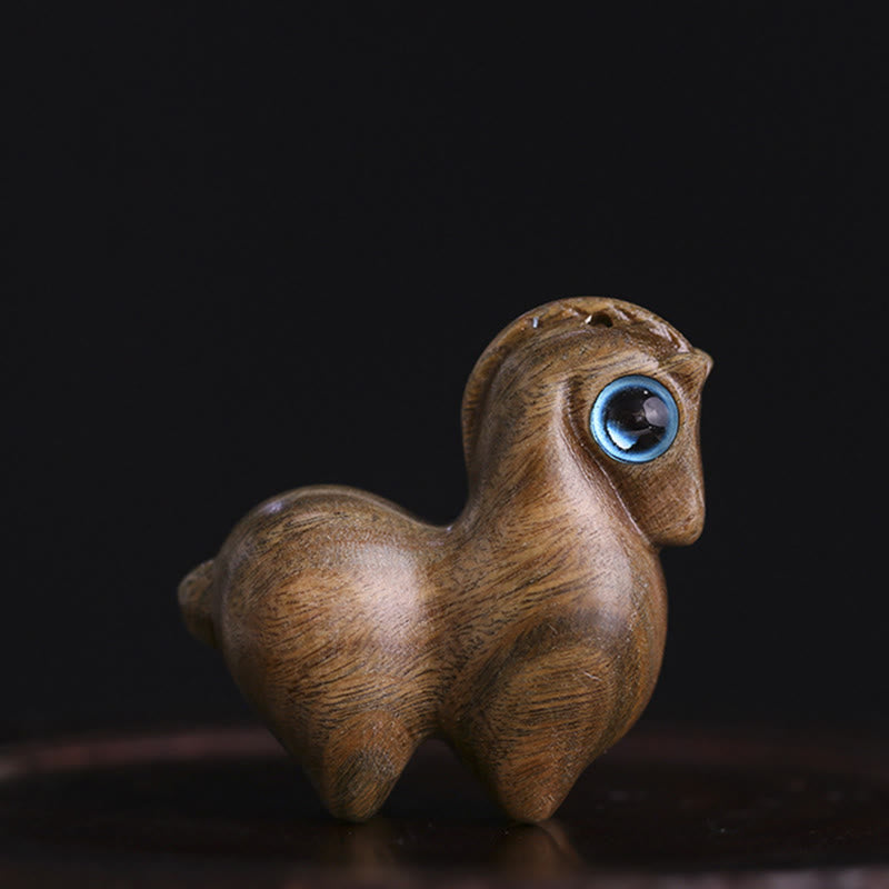 Small Leaf Red Sandalwood Green Sandalwood Lucky Mini Horse Protection Decoration