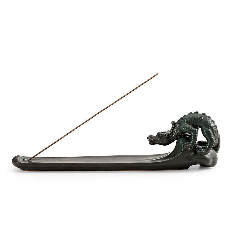 Moon Rabbit PiXiu Mountain Healing Ceramic Stick Incense Burner Decoration
