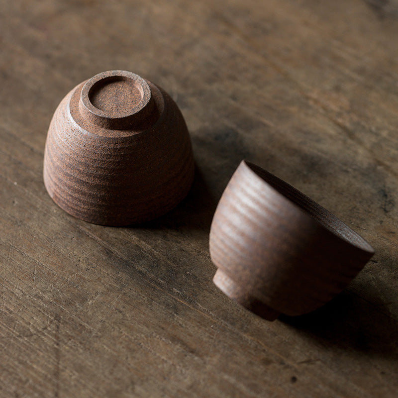 Handcrafted Retro Brown Ceramic Teacup Kung Fu Tea Cup