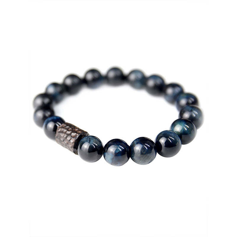 Tiger Eye Ebony Wood Beads Calm Bracelet
