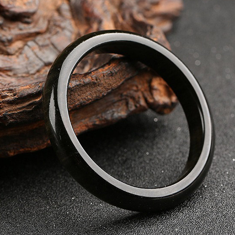 Gold Sheen Obsidian Silver Sheen Obsidian Protection Bracelet Bangle