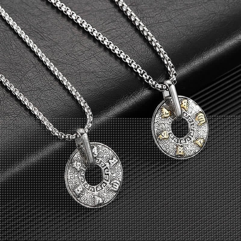 Tibetan Om Mani Padme Hum Peace Buckle Creativity Necklace Pendant