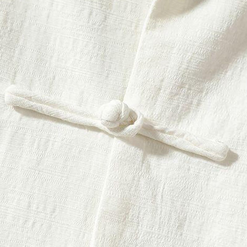 Stand Collar Tang Suit Casual Cotton Linen Shirt
