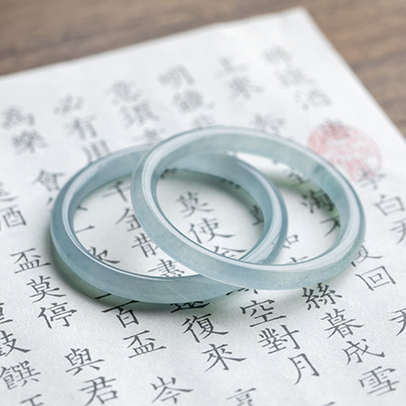 Natural Aquamarine Serenity Bangle Bracelet
