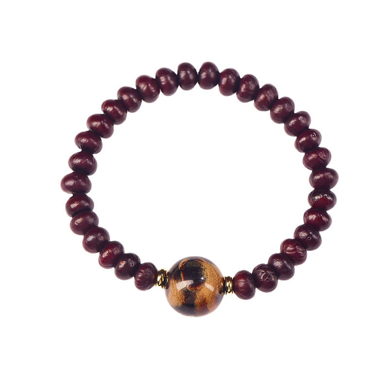 Natural Tibetan Purple Bodhi Seed Bead Harmony Bracelet