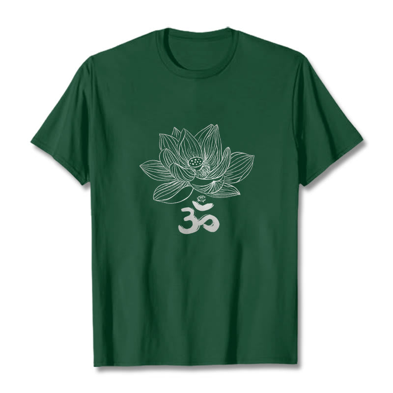 Om Lotus Sketch Cotton Tee T-shirt