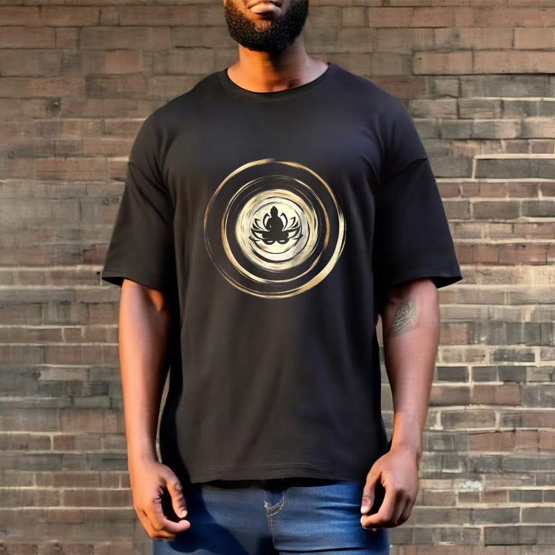 Meditating mystic zen Lotus Pattern Tee T-shirt