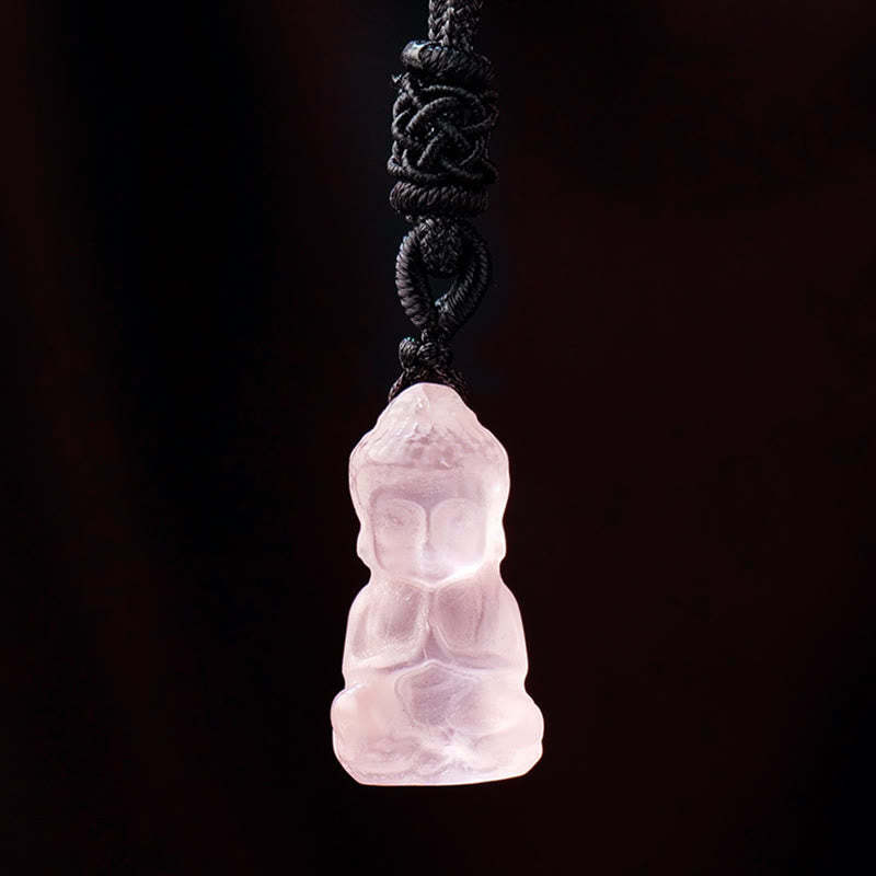 Various Crystal Amethyst Pink Crystal White Crystal Citrine mystic zen Carved Spiritual Healing Necklace Pendant Decoration (Extra 30% Off | USE CODE: FS30)