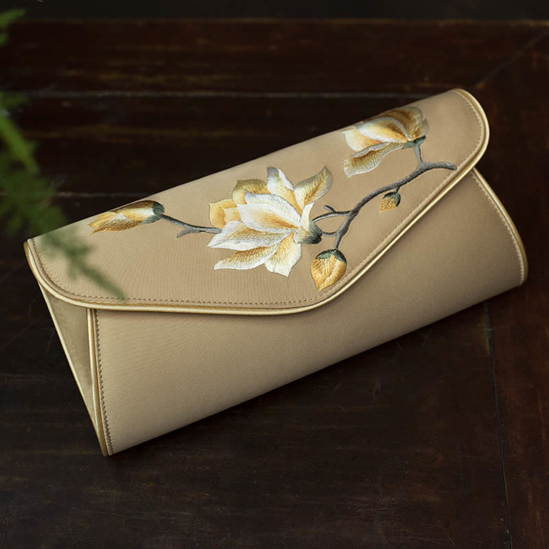 Magnolia Su Embroidery Wedding Shopping Purse Handbag Crossbody Bag