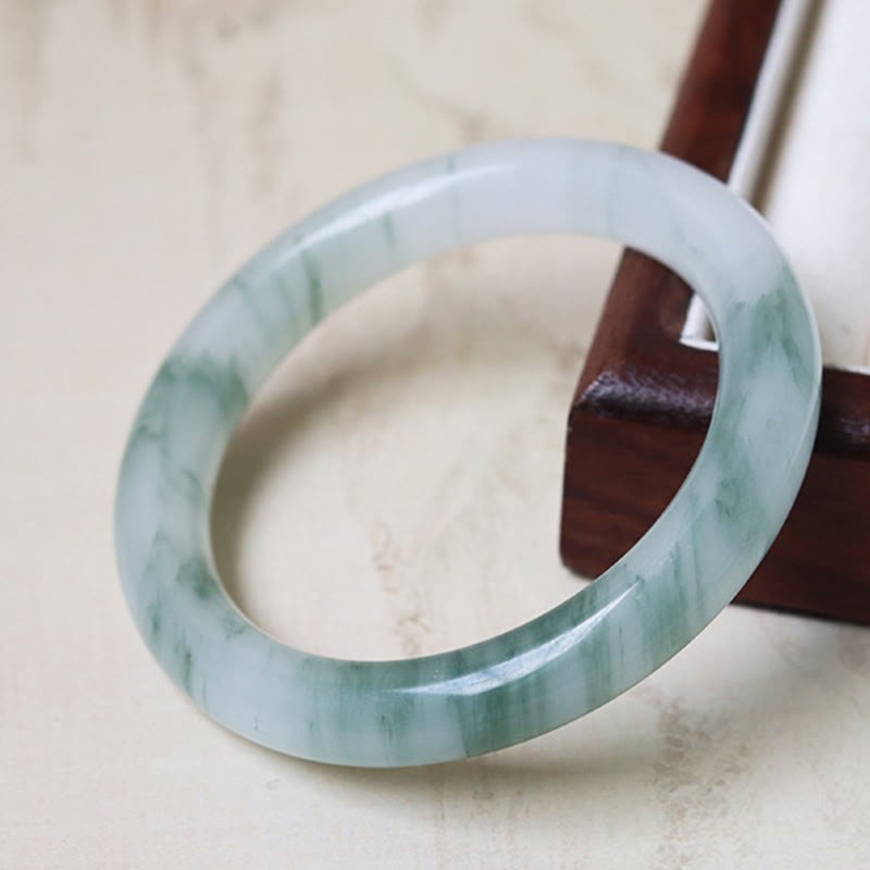 Natural Jade Luck Prosperity Bangle Bracelet