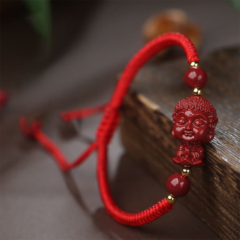 Chinese Zodiac Natal mystic zen Cinnabar Amulet Blessing String Bracelet