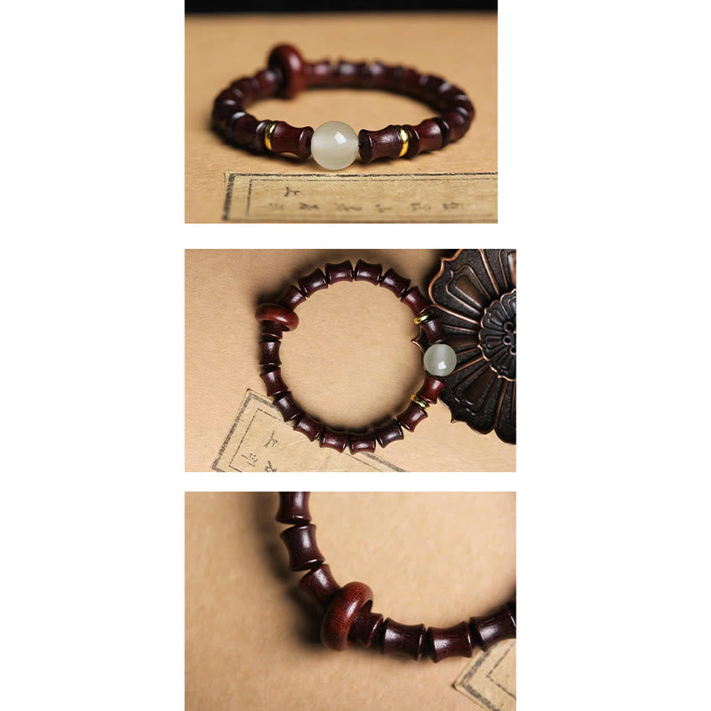 Ebony Green Sandalwood Black Rosewood Bamboo Peace Bracelet