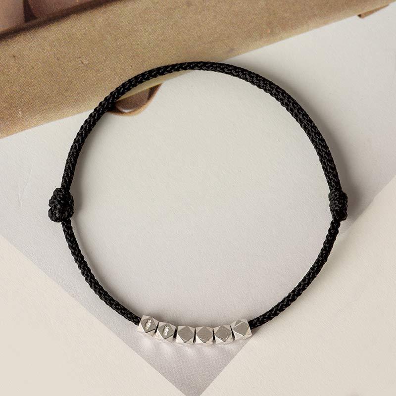 925 Sterling Silver Red String Braid Bracelet Anklet
