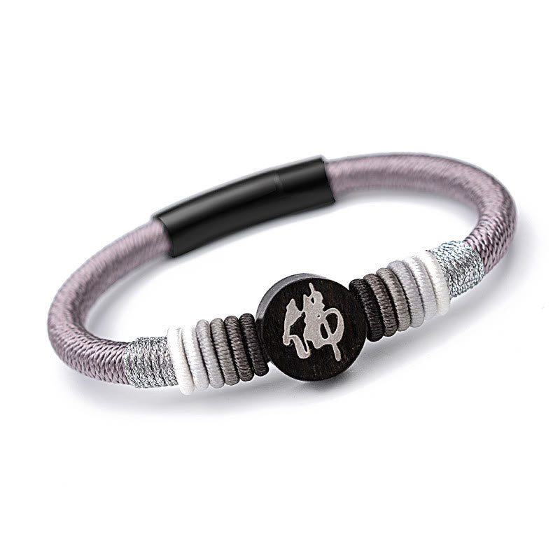 mystic zen Character Ebony Handcrafted Rope Bracelet
