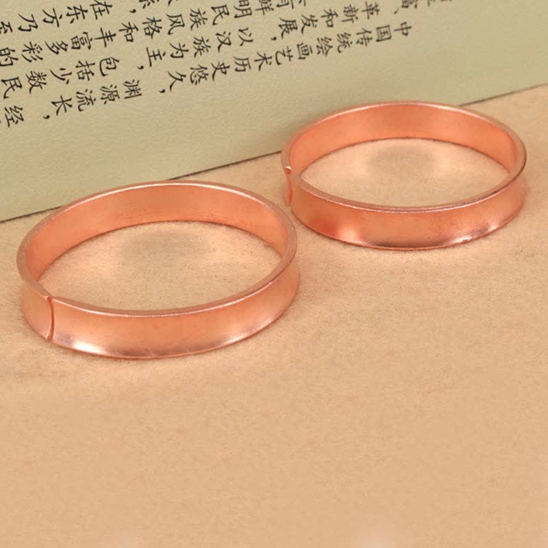 Copper Wealth Luck Cuff Bracelet Bangle