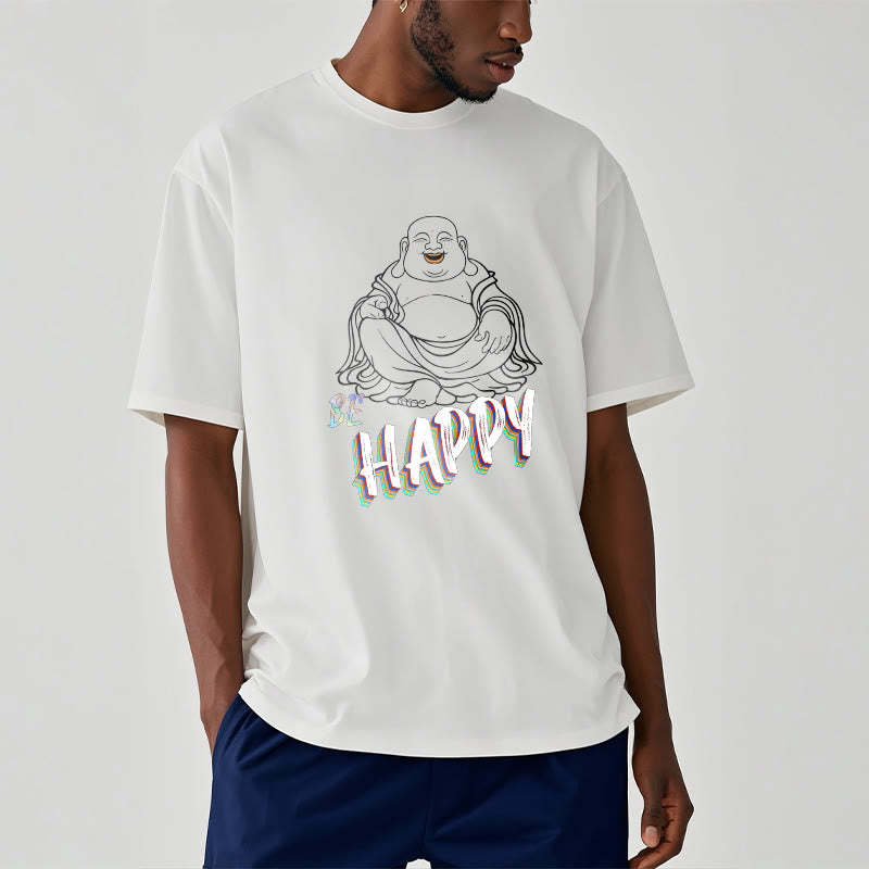 BE HAPPY Laughing mystic zen Tee T-shirt