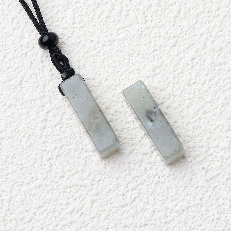 Various Rectangular Crystal Amethyst Green Aventurine Healing Necklace Pendant