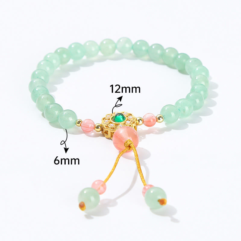 Green Aventurine Luck Bead Tassel Bracelet