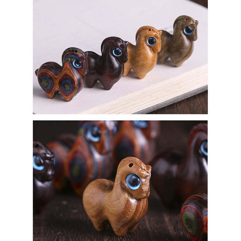 Small Leaf Red Sandalwood Green Sandalwood Lucky Mini Horse Protection Decoration