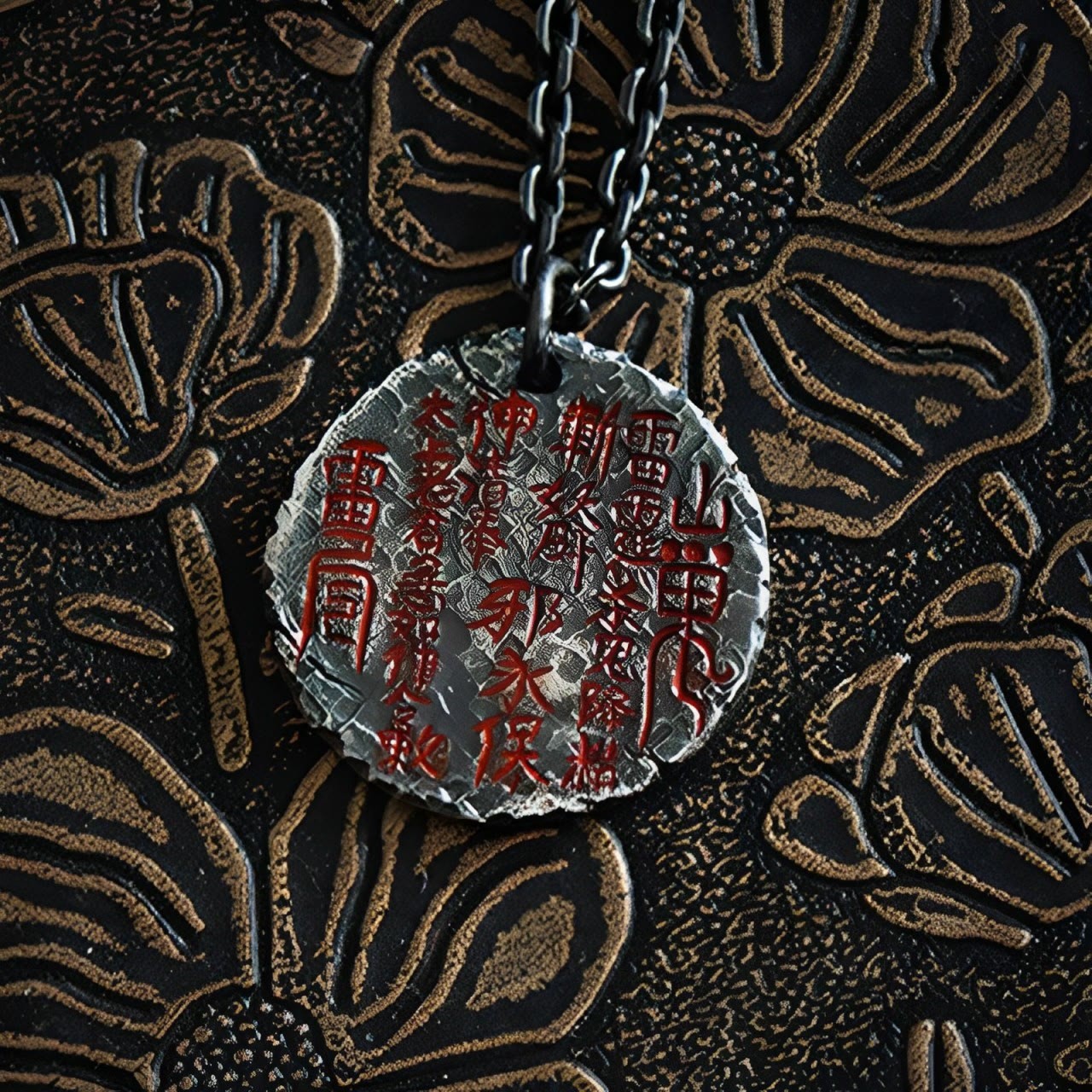 999 Sterling Silver 24k Gold Bagua Tai Chi Yin Yang Design Mountain Ghosts Spend Money Harmony Necklace Pendant