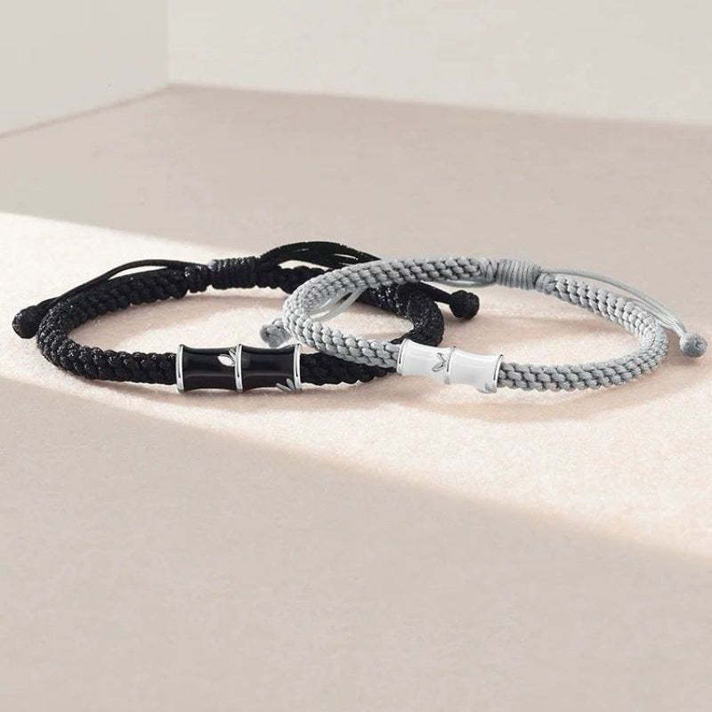Bamboo Pattern Healing Couple Rope Bracelet