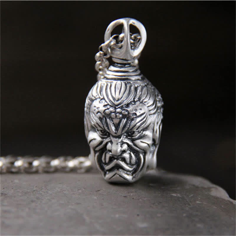 999 Sterling Silver mystic zen Demon Serenity Necklace Pendant