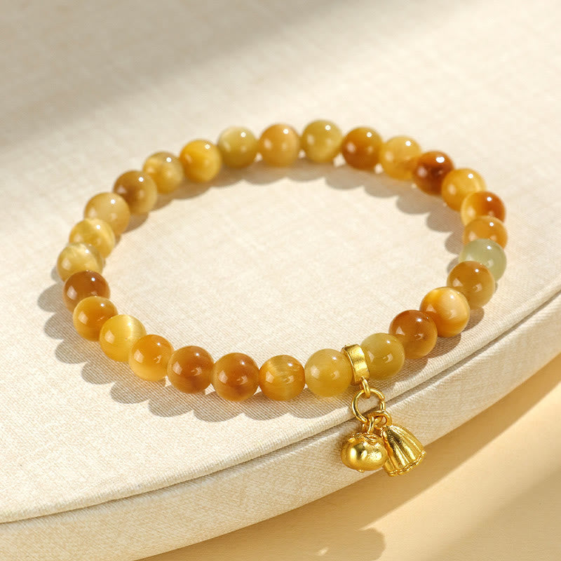 Tiger Eye Fu Character Bamboo Koi Fish Lotus Om Mani Padme Hum Protection Bracelet