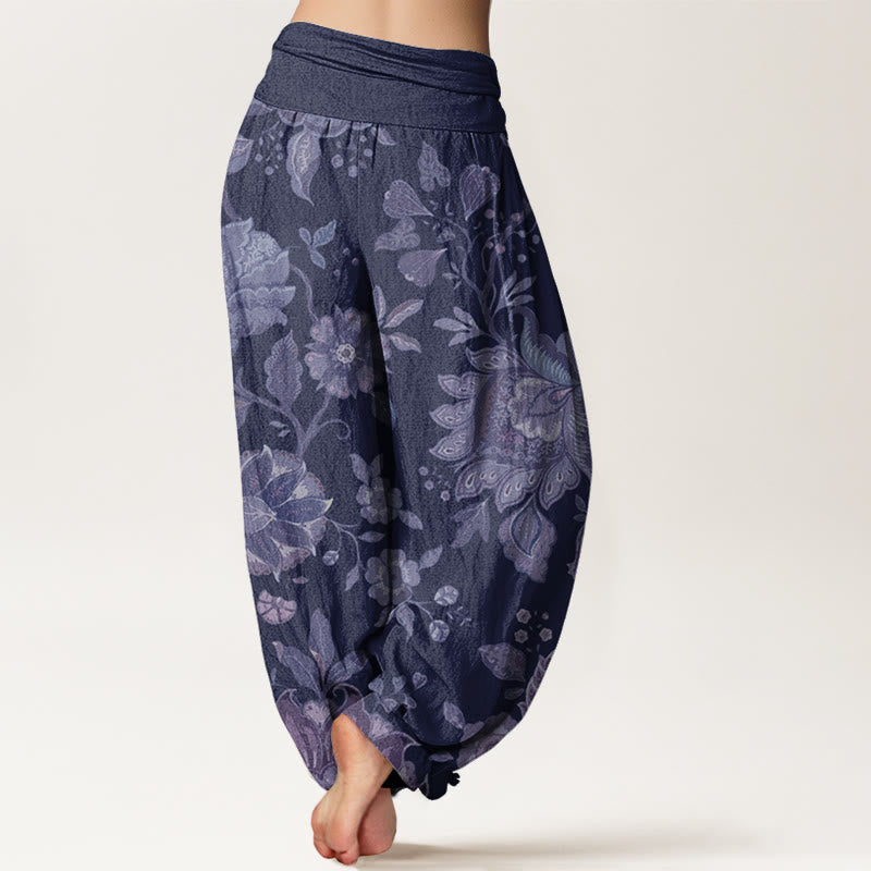 Casual Peony Women's Elastic Waist Harem Pants
