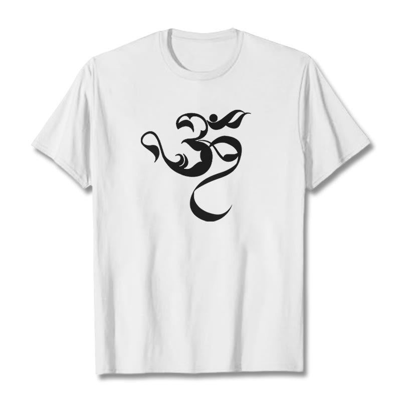 Om Figure Design Cotton Tee T-shirt