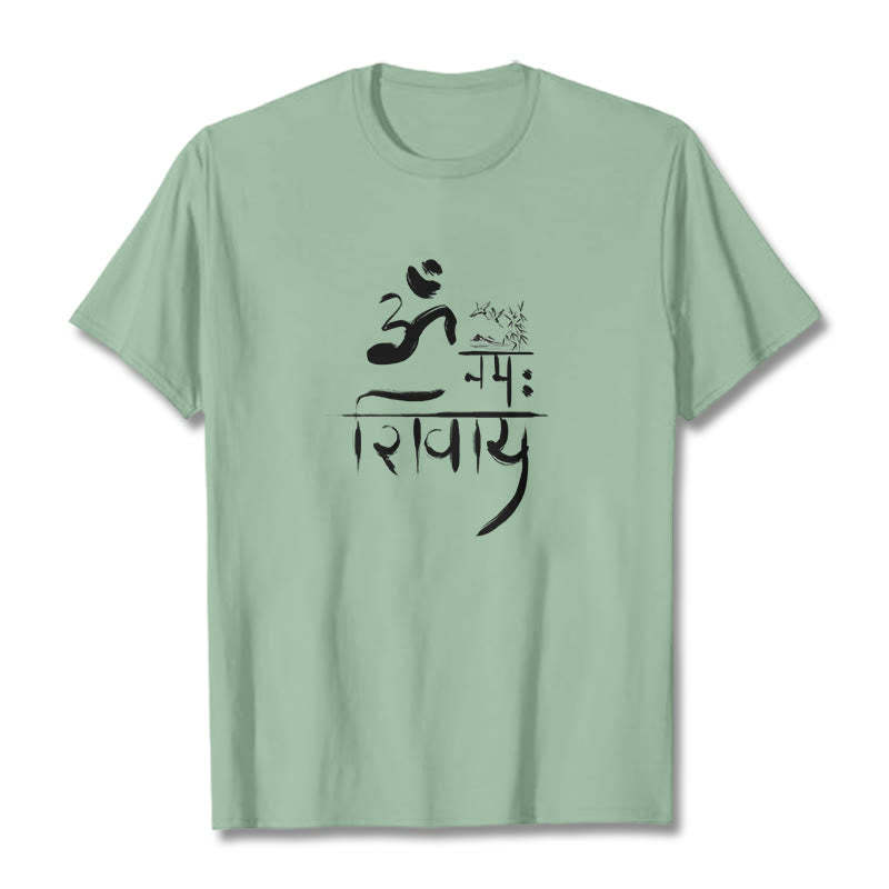 OM NAMAH SHIVAYA Crane Bamboo Cotton Tee T-shirt