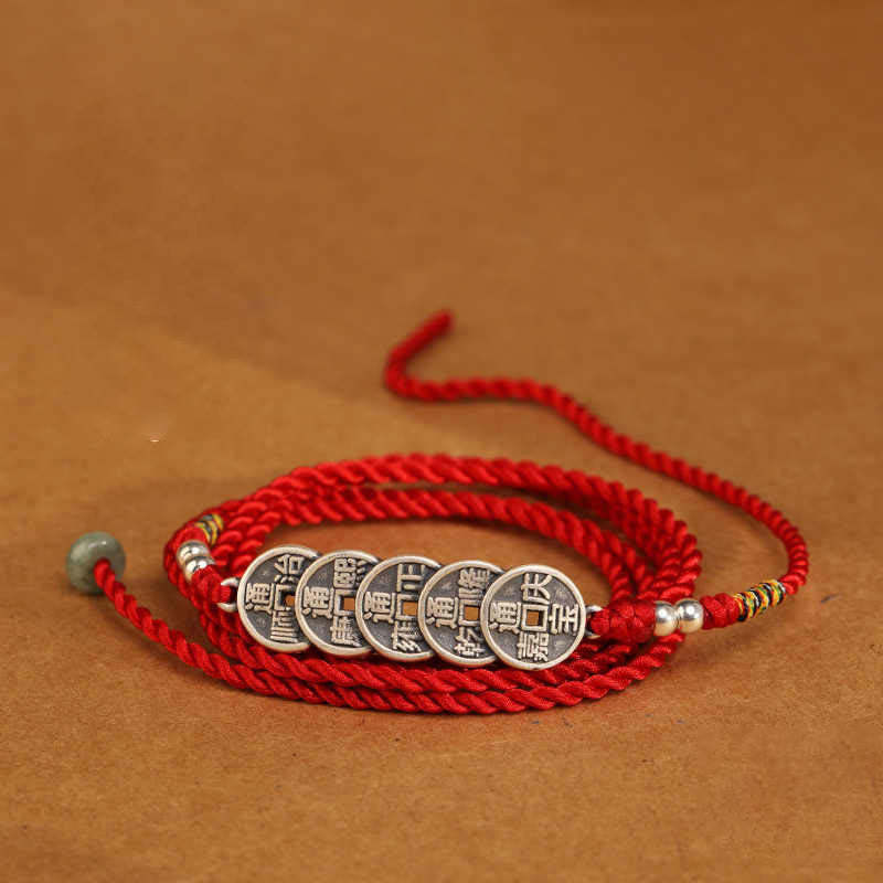 999 Sterling Silver Blessing Red String Belly Chain