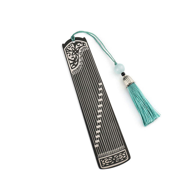 Classical Musical Instruments Pipa Guzheng Guqin Ruan Metal Bookmarks Tassel With Gift Box