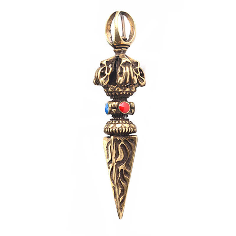 Pentagram Eye of God Feather Hamsa Copper Healing Necklace Pendant Pendulum