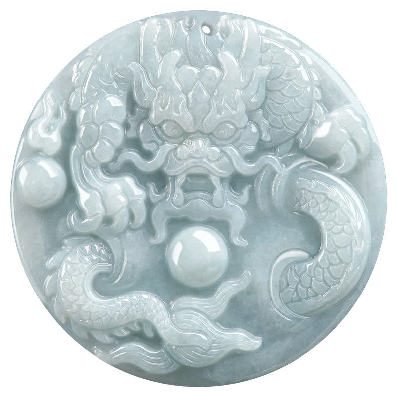 ???A Flash Sale-  Chinese Zodiac Dragon Jade Success Amulet String Necklace
