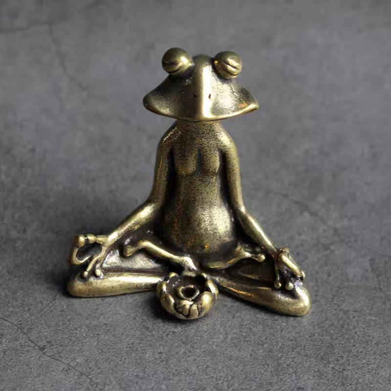 Mini Small Frog Turtle Koi Fish Snail Crab Copper Wealth Home Decoration