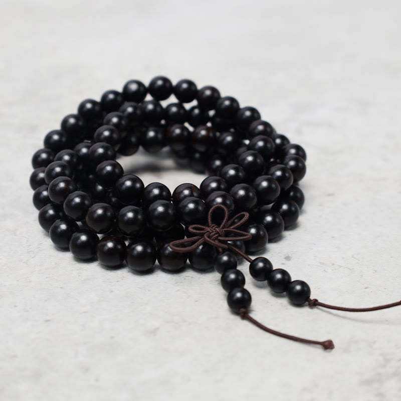 108 Mala Beads Bracelet Prayer Meditation Sandalwood Elastic