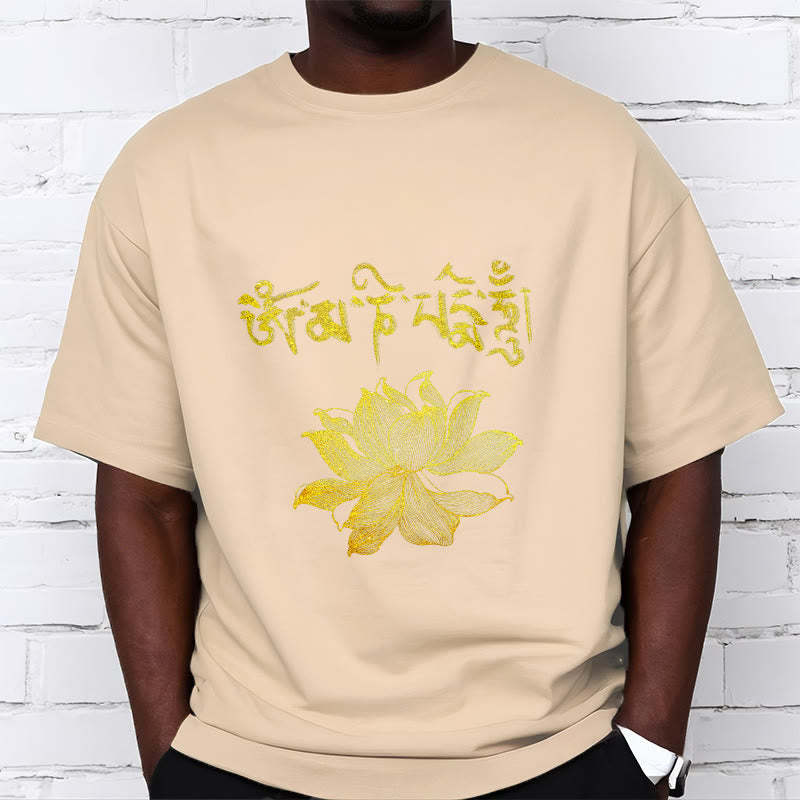 Golden Lotus Sanskrit Tee T-shirt