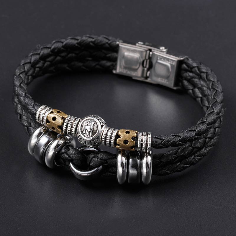 12 Constellations of the Zodiac Hematite Protection Bracelet