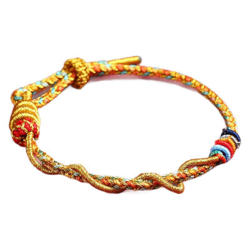Yellow String Year Of The Snake Protection Braided Bracelet