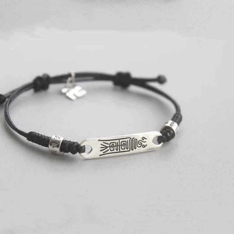 925 Sterling Silver Red String Luck Strength Braid Bracelet