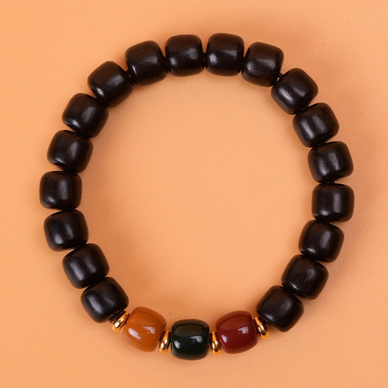 Ebony Wood Rosewood Peace Balance Bracelet