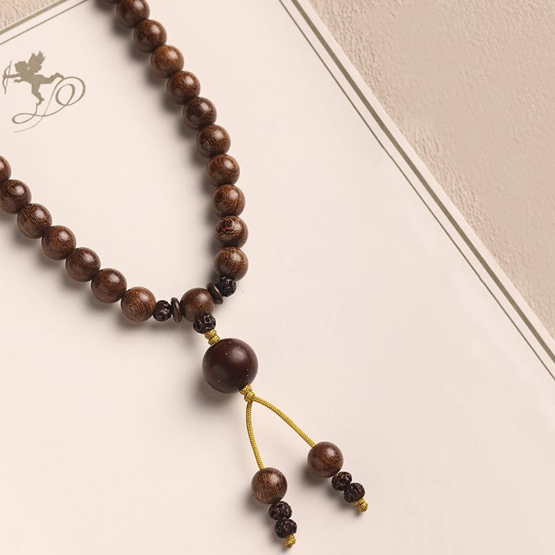 Sandalwood Small Leaf Red Sandalwood Bodhi Seed Purification Double Wrap Bracelet