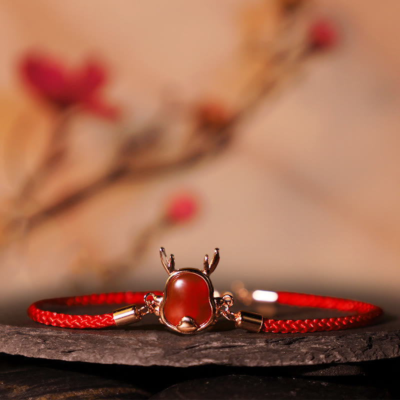 ???A Flash Sale-  925 Sterling Silver Year of the Dragon Natural Red Agate Dragon Attract Fortune Fu Character Strength Bracelet Necklace Pendant Earrings