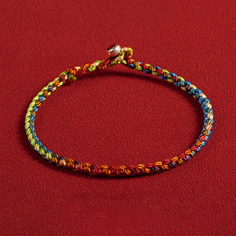 May you be blessed with peace and safety in all four seasons Lucky Multicolored Bracelet