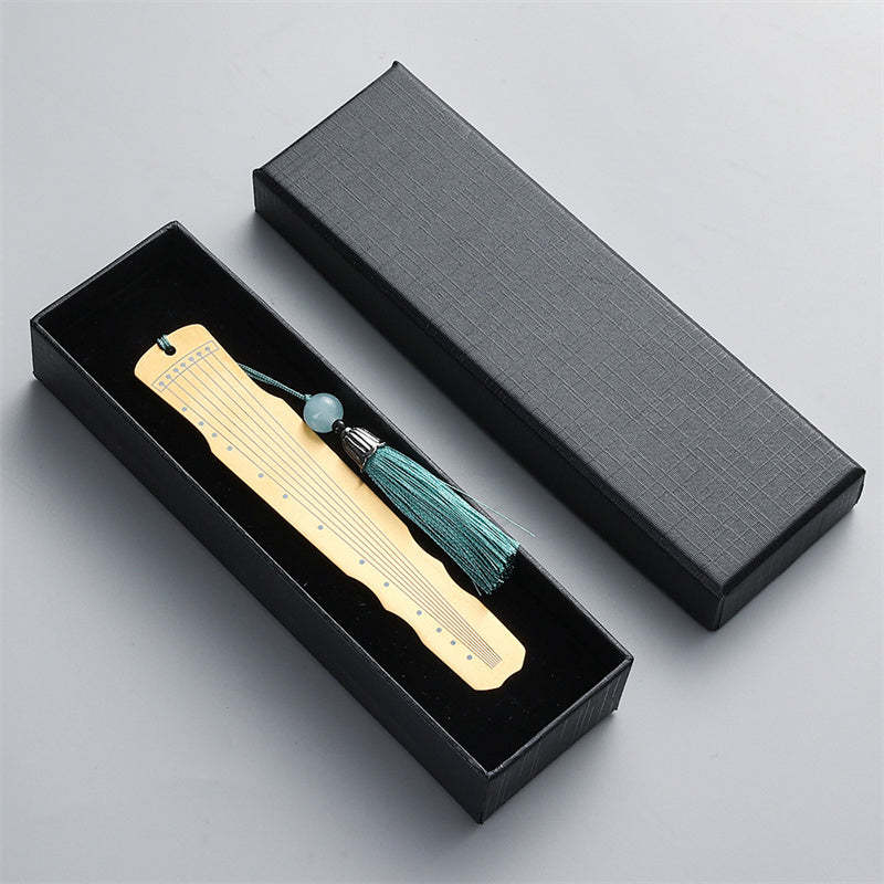 Classical Musical Instruments Pipa Guzheng Guqin Ruan Metal Bookmarks Tassel With Gift Box